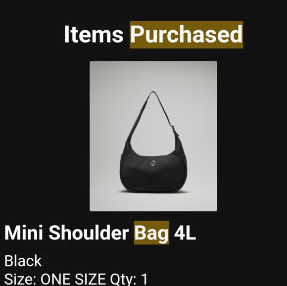 Black Lululemon 4L Mini Shoulder Bag - Picture 12 of 14